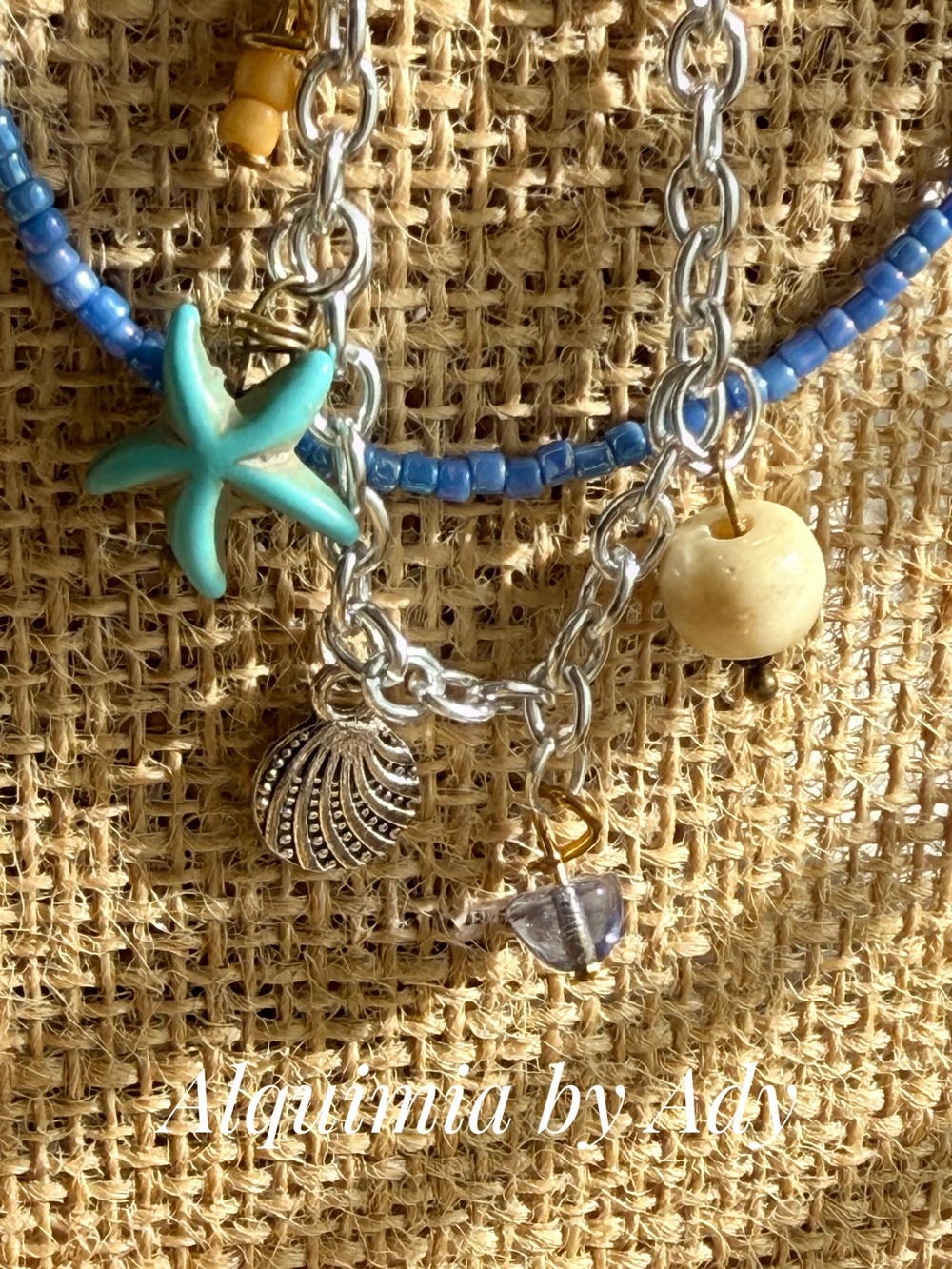 Blue & Turquoise Starfish Layered Necklace